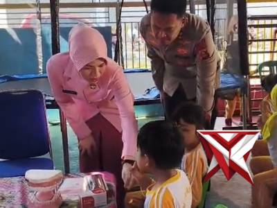 Pemeriksaan anak TK Bhayangkari polres Muba andalan