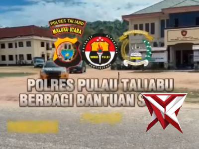 POLRES PULAU TALIABU BERBAGI BANTUAN SOSIAL