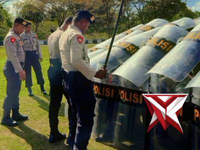 Personil sat samapta polres MBD melaksanakan kegiatan pelatihan dalmas