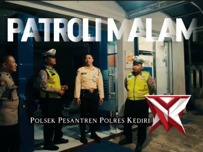 PATROLI MALAM POLSEK PESANTREN POLRES KEDIRI KOTA