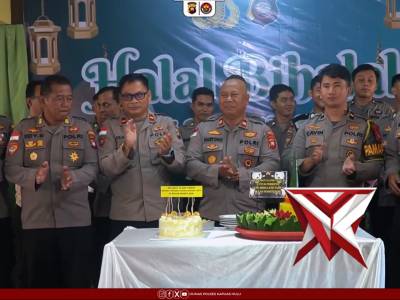 Polres Kapuas Hulu Gelar Halal Bi Halal, Lepas Purna Tugas dan Rayakan Ulang Tahun Personel - PoliceTube