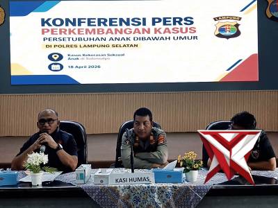 Konferensi Pers Ungkap Kakek Korban sebagai Pelaku di Sidomulyo