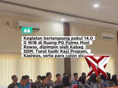 Kapolda Sumsel IJP Sandi Nugroho: Polres Musi Rawas Ikuti Zoom Pakta Integritas Polri 2026