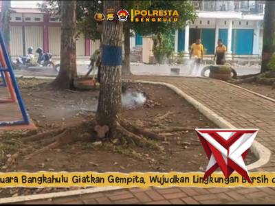 *Polsek Muara bangkahulu Giatkan Gempita, Wujudkan Lingkungan Bersih dan Indah*