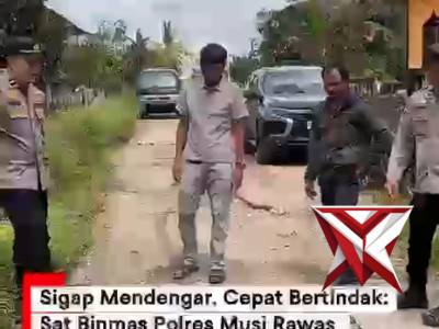 Kapolda Sumsel IJP DR. Sandi N-Kapolres Musi Rawas-Laks Prog Kapolda Sambang dan serap aspirasi warg