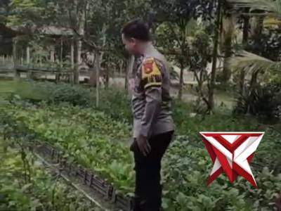 Kevin bhabinkamtibmas cek lahan p2b milik warga binaan