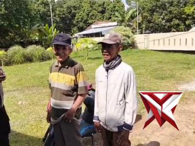 Personil Polsek Tanjung Lubuk memberikan himbauan Kamtibmas pada masyarakat