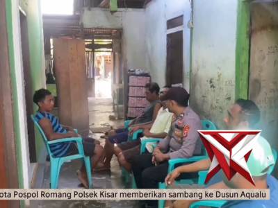 Anggota pospol romang polsek kisar melaksanakan sambang ke dusun aqualu
