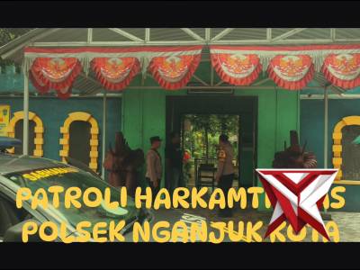 Patroli Harkamtibmas, Polsek Nganjuk Kota Jaga Situasi Tetap Kondusif