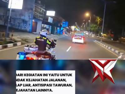 Satlantas Polres Bogor selalu hadir di tengah masyarakat melalui kegiatan patroli blue light