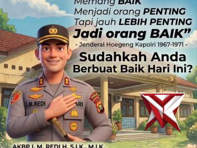 Jadi jauh lebih penting jadi orang baik
~ jenderal hoengeng kapolri 1967-1971