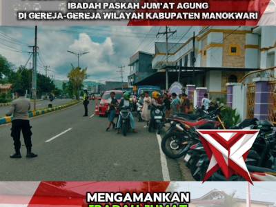 Polresta Manokwari laksanakan pengamanan ibadah paskah Jum'at Agung