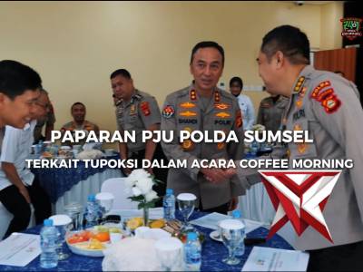 Kapolda Sumatera Selatan Irjen Pol. Dr. Sandi Nugroho, S.I.K., S.H., M.Hum. menggelar coffee morning