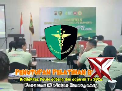 Kabiddokkes Polda Jateng Melaksanakan Penutupan Pelatihan BTCLS