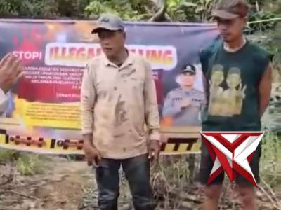 Bhabinkamtibmas Polsek Babat Toman beri Imbauan stop illegal drilling kepada masyarakat Babat Toman