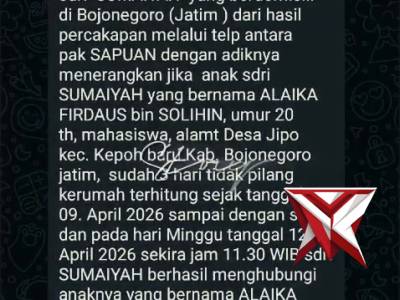 Polres Musi Rawas Sigap Temukan Pemuda Hilang Asal Bojonegoro | Pelayanan Humanis Polri