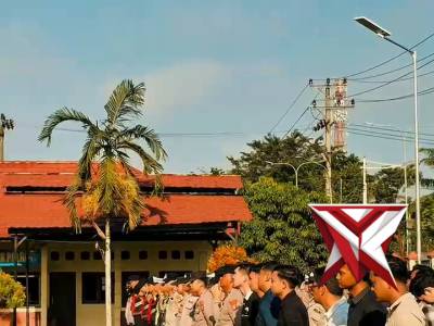16.Apel pagi personil polres Musi Rawas