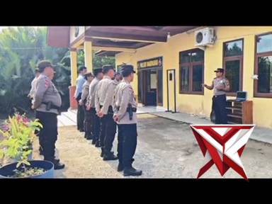 kegiatan apel pagi oleh polsek panipahan