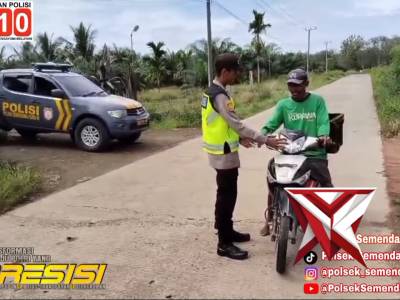 Anggota polsek Semendawai Suku III melakukan giat patroli KRYD