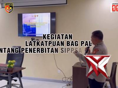 Palembang-23 April 2026 kegiatan penyampaian materi mengenai Tata Cara Penerbitan SIPPSA dan SIPPMSA - PoliceTube