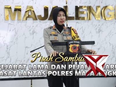 Kapolres Majalengka menggelar kegiatan pisah sambut Kasat Lantas