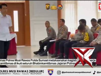 Title Polres Musi Rawas, Sat Binmas Gelar Anev Kinerja Bhabinkamtibmas Jajaran April 2026. - PoliceTube