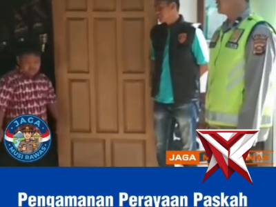 Polsek Purwodadi-Polres Musi Rawas.Laks Pengamanan Paskah di gereja Santo Yusup.purwodadi
