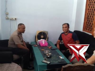 SAMBANG WARGA DESA BINAAN HIMBAU SELALU WASPADA TERHADAP GANGGUAN KAMTIBMAS