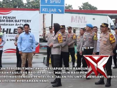 pengecekan langsung terhadap kesiapan Pos Pelayanan di Rest Area KM 164 - PoliceTube