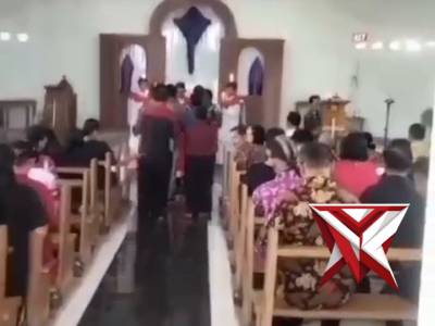 POLRES MUSI RAWAS AMANKAN IBADAH  DI GEREJA ST.KATARINA KEC PURWODADI