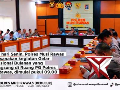 Gelar Opsnal Polres Mura dalam rangka mendukung kebijakan Kapolda sumsel  IJP DR. Sandi Nugroho