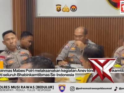 Bhabinkamtibmas Polres Musi Rawas Ikuti Anev Korbinmas, Perkuat Kinerja Presisi