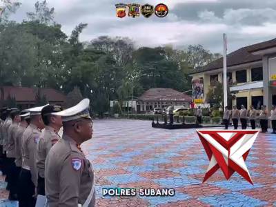 Apel Jam Pimpinan Personil Polres Subang - PoliceTube