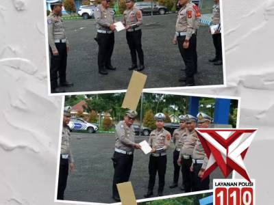 Penghargaan kepada angota lantas yang berprestasi