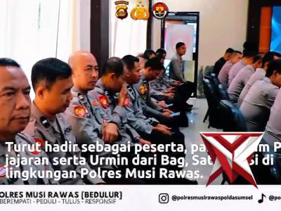 Gelar Opsnal Polres Mura dalam rangka mendukung kebijakan Kapolda sumsel IJP DR. Sandi Nugroho - PoliceTube