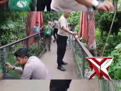 REVITALISASI JEMBATAN GANTUNG DESA PEDANG: WUJUD NYATA PROGRAM "BELIDA" POLRES MUSI RAWAS