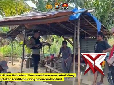 Satsamapata polres haltim laksanakan patroli dialogis di rumah warga