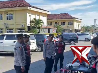 Polres OKI melakukan pengecekan kesiapan sarana & prasarana antisipasi karhutla