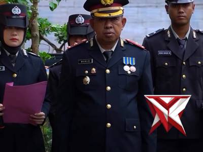 Wakapolres Pacitan memimpin langsung upacara pemakaman almarhum Aiptu Rusli Hermawan