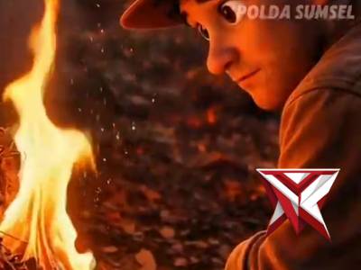 Dirreskrimsus Polda Sumsel memberi himbauan Stop membuka lahan dengan cara dibakar! - PoliceTube