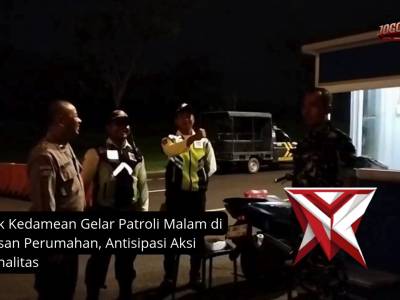 Polsek Kedamean Gelar Patroli Malam di Kawasan Perumahan, Antisipasi Aksi Kriminalitas