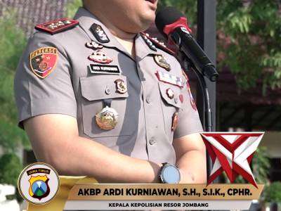 Apel Pagi dilanjutkan dengan kegiatan halal bihalal Idul Fitri 1447 H bersama PNPP Polres Jombang