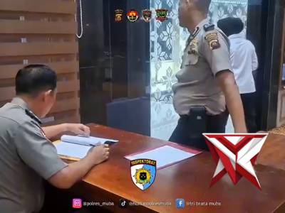 PERSONIL SIWAS POLRES MUBA MENYAMBUT TIM AUDIT ITWASDA POLDA SUMSEL (SM7)