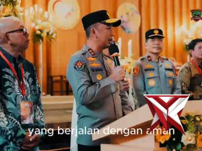 Kapolda Sumatera Selatan Irjen Pol Sandi Nugroho meninjau langsung pengamanan puncak perayaan Paskah