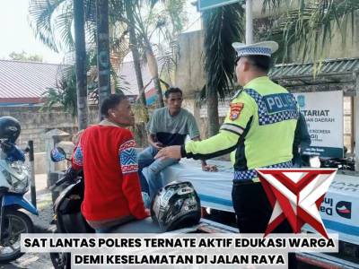 SATLANTAS POLRES TERNATE AKTIF EDUKASI WARGA DEMI KESELAMATAN DIJALAN RAYA
