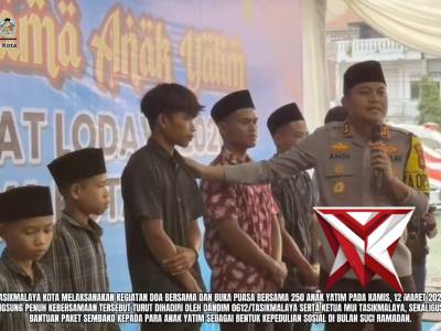 Kapolres Tasikmalaya Kota Gelar Doa Bersama dan Buka Puasa Bersama 250 Anak Yatim
