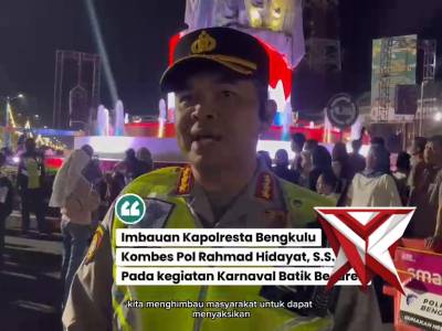 Jaga Keamanan dan Ketertiban, Kapolresta Bengkulu Sampaikan Himbauan untuk Pengunjung Karnaval Batik