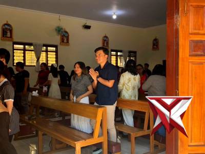 Pengamanan ibadah paskah di salah satu gereja di sumberpucung