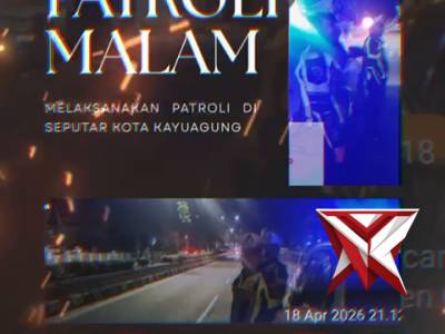 Patroli malam sat lantas Polres Oki