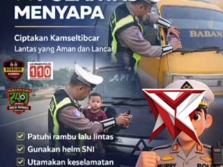 Polres musi rawas Polantas menyapa ciptakan Kamseltibcar lantas yang aman